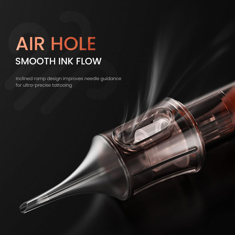 [Australia] - A-minusone 20 Pcs 1207RL Standard Disposable Tattoo Needle Cartridges - 20 Pack of Round Liner Needles with Membrane Safety Cartridges for Tattoo Artists 