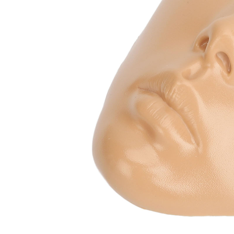 [Australia] - JTLB Makeup Practice Face with Plastic Stand 5D Silicone Full Face Makeup Practice BoardReusable Mannequin Tool for Beginner (Wheat Skin) 