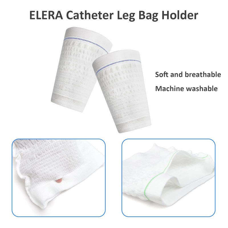 [Australia] - 2PCs Urine Bag Holder Carer,Elera Comfortable Foley Leg Bag Sleeves Urinary Incontinence Supplies (Medium) Medium (Pack of 2) 