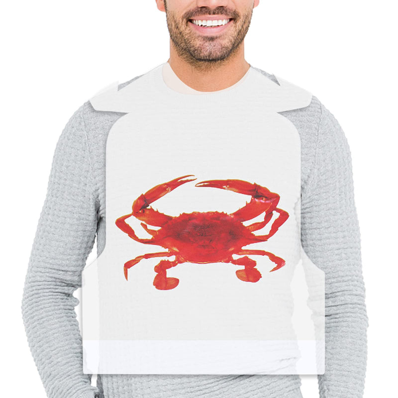 [Australia] - Nonley Crab Bibs 25/50/200 Pack, 23" Disposable Lobster Bibs for Adults, Plastic Funny Bibs for Seafood Boil Party Crab Bibs-25pcs 