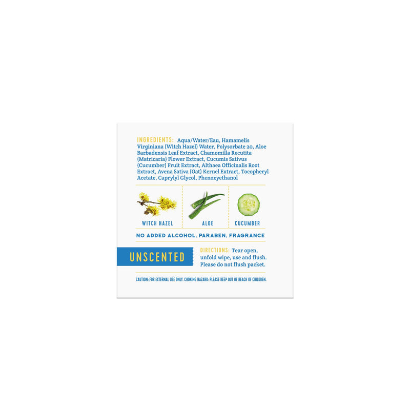[Australia] - Stall Mates Wipes Witch Hazel: Flushable Wipes | Individually Wrapped | Travel Friendly | Soothing Witch Hazel | Unscented with Cucumber, Aloe and Chamomile | (30 on-the-go singles) 