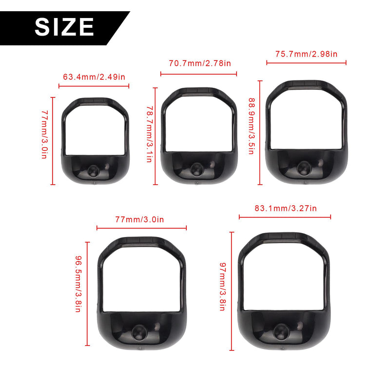 [Australia] - FINELYCR Pack of 5 beard stencils, goatee stencil, men's beard stencil, goatee shaving stencil, 5 different sizes, for men, shaving aid accessories for beard contour 