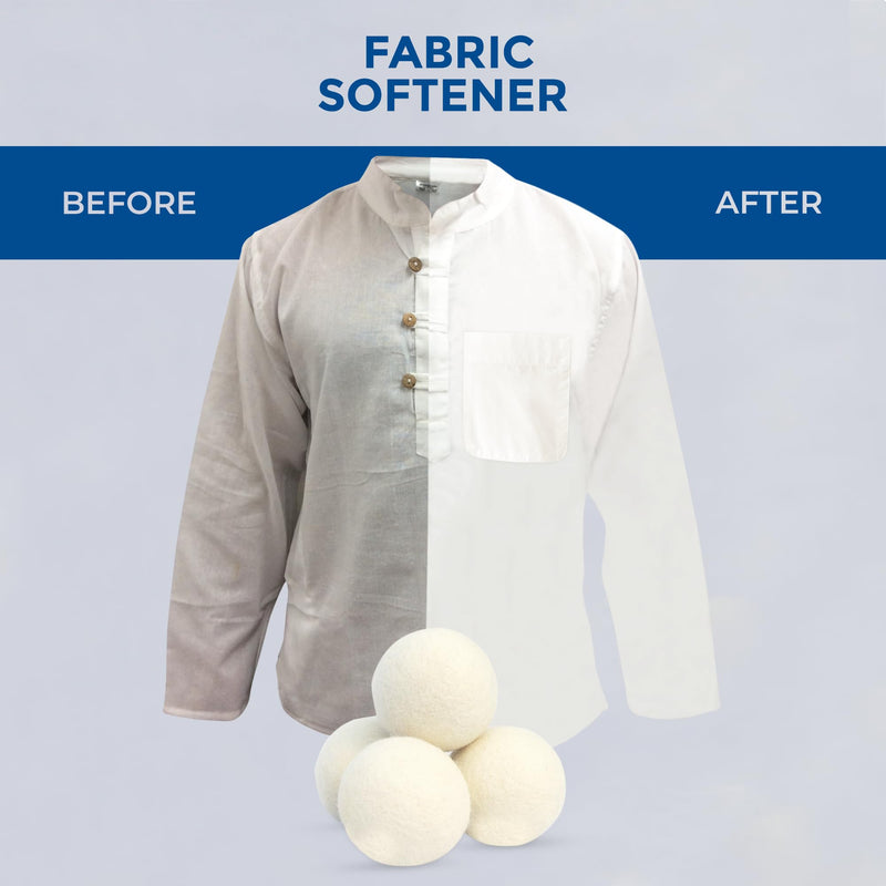 [Australia] - Quality Wool Dryer Balls - 4 XL Pack - 1000+ Loads - Pure Organic Wool - Reusable Natural Fabric Softener Perfect with Essential Oils, Reduce Clothing Static and Wrinkles Pack Of 4 