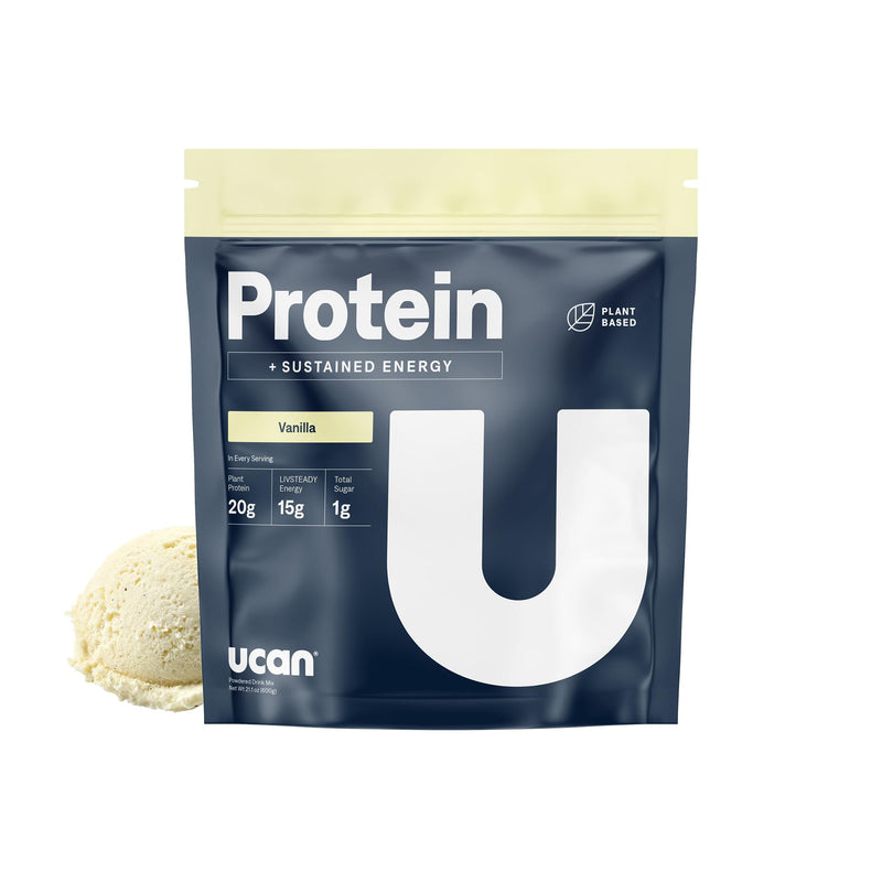 [Australia] - UCAN Energy + Plant Protein Powder - Vegan Plant Based Protein 20g Pea Protein with Amino Acids EAAs & BCCAs - Keto Protein Powder - No Added Sugar, Gluten-Free - Vanilla - 12 Servings Vanilla (Pea Protein) 