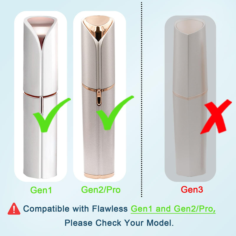 Women's Facial Hair Remover Replacment Heads Generation 2 Double Halo Perfect for Finishing Touch Flawless Gen 2 Facial Hair Removal,18K Gold-Plated 4-pc Pack 4-pc for flawless Gen 2