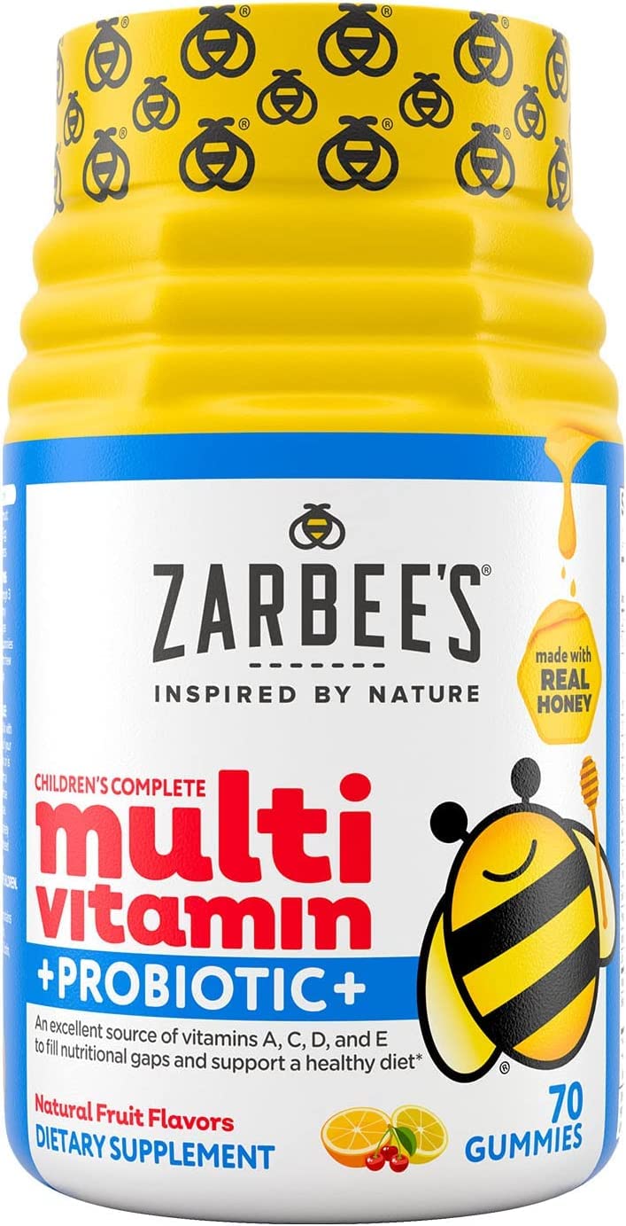 Zarbee's Kids Daily Immune Support & Kids Multivitamin + Probiotic Multipack, Immune Support Gummies with Elderberry, Vitamin C & Zinc, 42 ct, & Children's Vitamins + Probiotic Gummies, 70 ct, 2 Items
