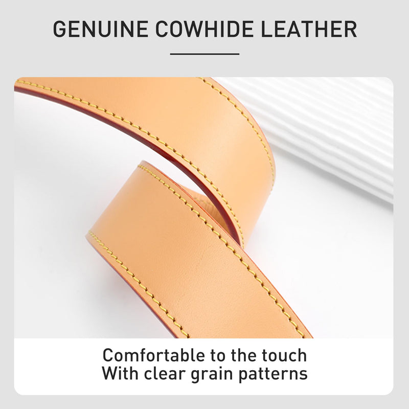 Vachetta Leather Strap Purse Straps Replacement Crossbody Compatible with Carryall Tote Bag,Vegetable Tanned Top Cowhide Leahter Bag Strap,Width0.79'',Length35.4-41.7'',Beeswax Beeswax 0.79"width*41.7"length