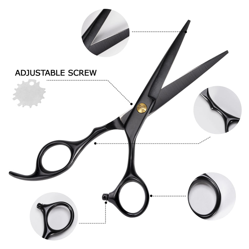 [Australia] - Hairdressing scissors set, 6.7 inch hair cutting scissors, hair scissors, thinning scissors set, professional hair cutting scissors for women, men, children, pets, hairdressing accessories for hair and beard, hairdressing cape, comb 