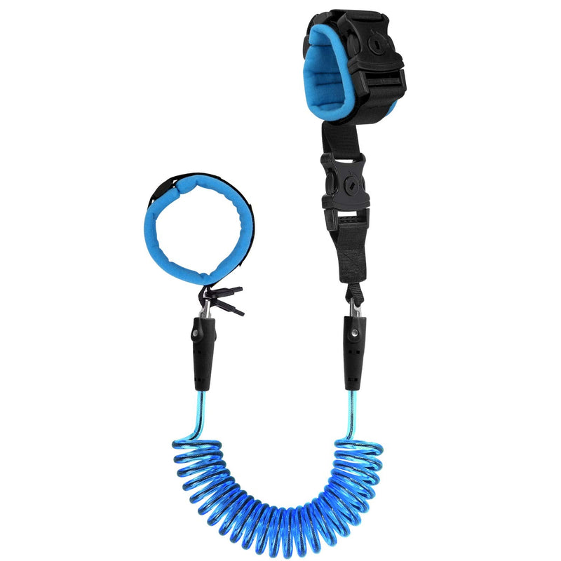 [Australia] - Blisstime 2 in 1 Toddler Leash - Anti Lost Wrist Link for Toddlers - Toddler Harness, Baby Leash, Leash for Toddlers, Wrist Leashes, Child Leashes for Toddlers, Not Easy to Open Without Key blue 