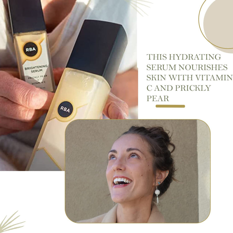 RBA Skincare's Brightening Serum for Age Spots - Vitamin Pack with Prickly Pear and Vitamin C - Daily Vegan Serum for Skin - 1 fl oz