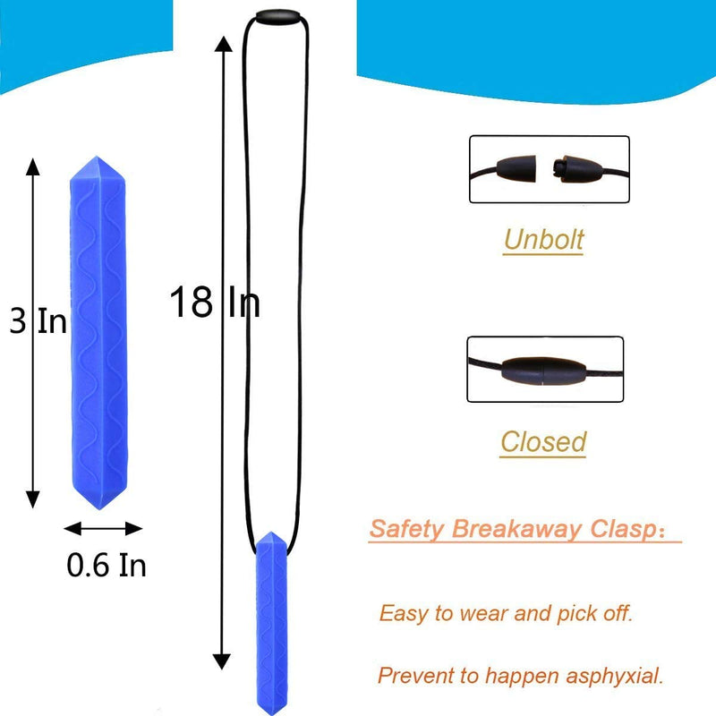 [Australia] - Sensory Chew Necklace by GNAWRISHING 10-Pack for Autistic, ADHD, SPD, Occral Motor Boys and Girls (Tough, Long-Lasting) 