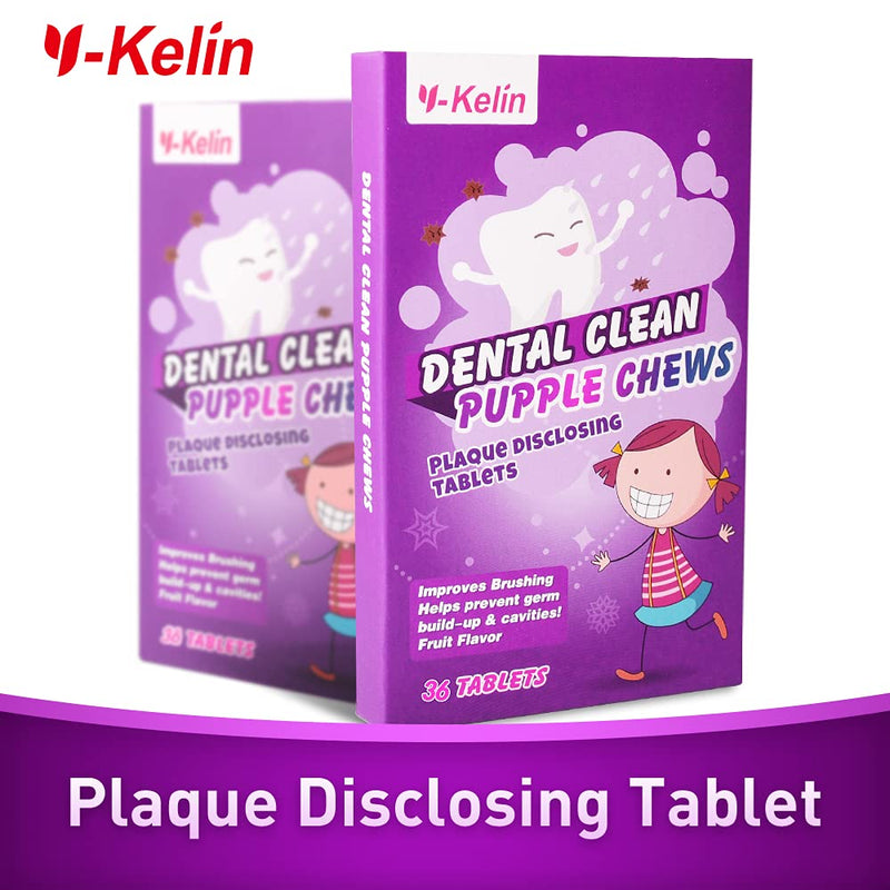 [Australia] - Dental Plaque Disclosing Tablets for Kids & Adults - Showing Plaque by Changing Color - Helps Teach Brushing Habits for Clean Teeth - 36 Count 1 Count (Pack of 36) 