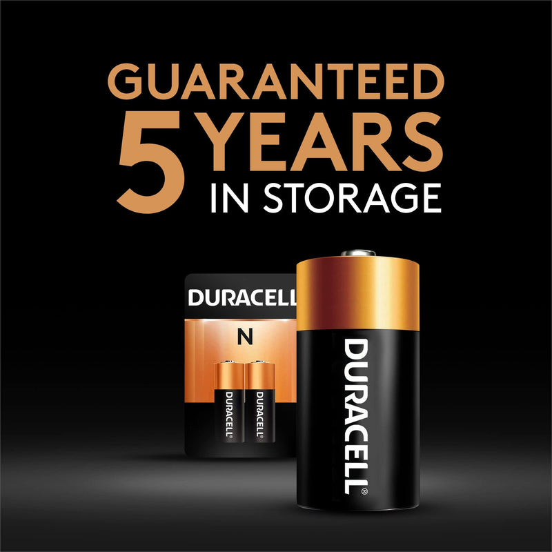 Duracell N 1.5V Alkaline Battery, 2 Count Pack, N 1.5 Volt Alkaline Battery, Long-Lasting for Medical Devices, Key Fobs, GPS Trackers, and More 2 Count (Pack of 1)