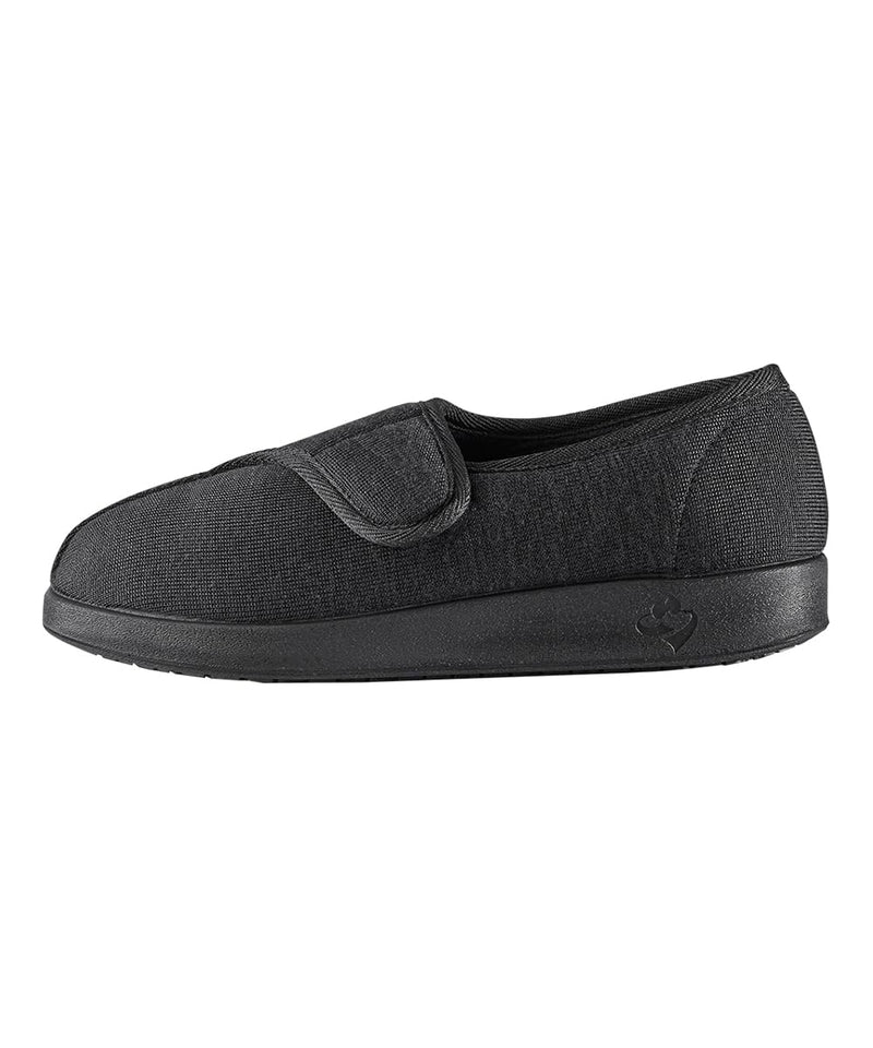 [Australia] - Silvert's Adaptive Clothing & Footwear Women‚Äôs Extra Wide Easy Closure Jewel Slippers for Seniors 8 X-Wide Brushed Black/Black 
