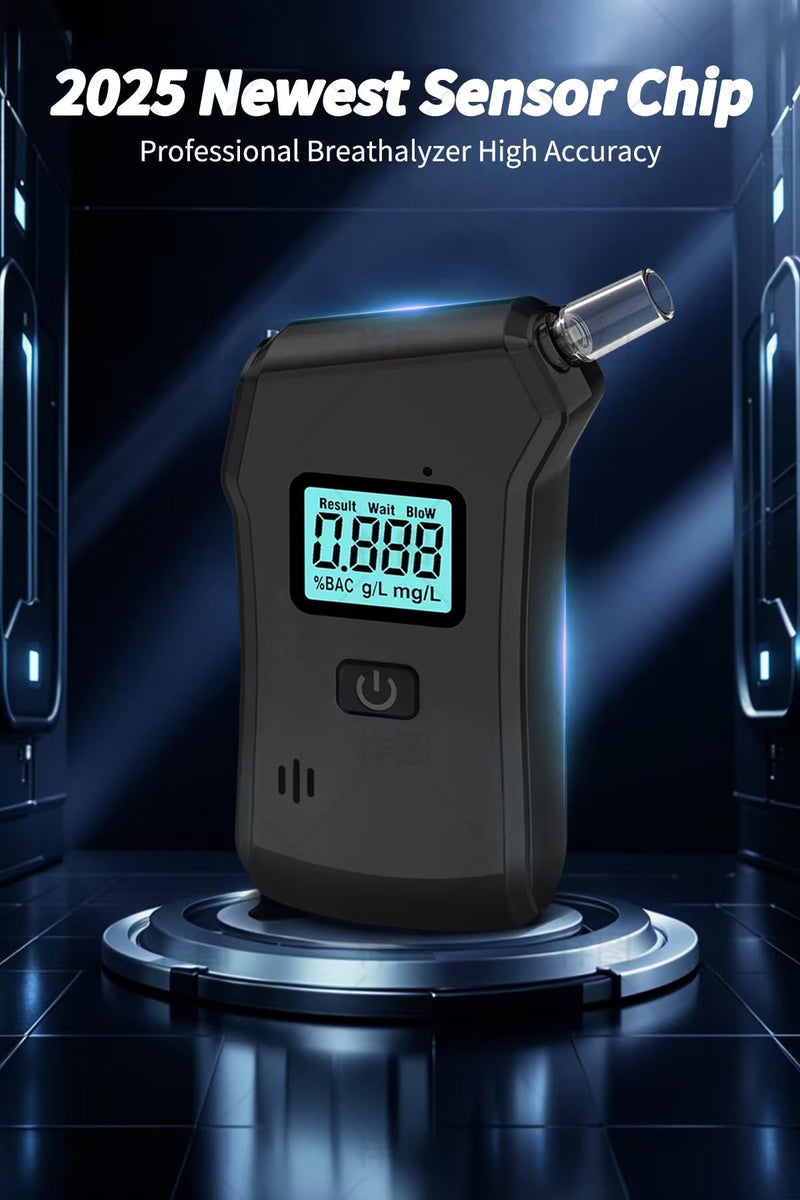 [Australia] - Breathalyzer, 2025 Upgraded Portable Professional High-Accuracy Breathalyzers for Alcohol with LCD Digital Display, Personal Alcohol Breathalyzer Tester Breath Alyzer for Home. 