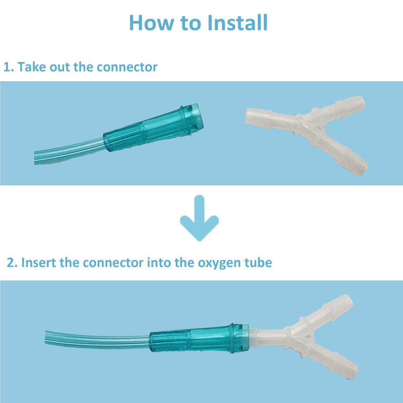 [Australia] - CINOCA-5PCS Per Pack -Oxygen Tubing Connectors Y Splitter - Oxygen tube connectors, Compatible with Most Standard Oxygen Tubing - Ideal for Home Oxygen Therapy 