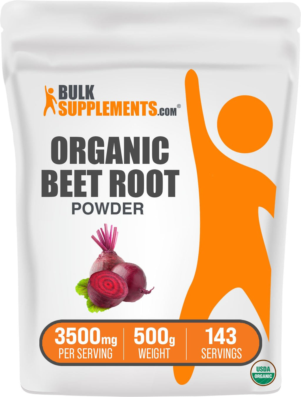 BulkSupplements.com Organic Beet Root Powder - Beet Powder Organic, Beetroot Supplement - Superfood Supplement, Vegan & Gluten Free - 3500mg per Serving, 500g (1.1 lbs) (Pack of 1) 1.1 Pound (Pack of 1)