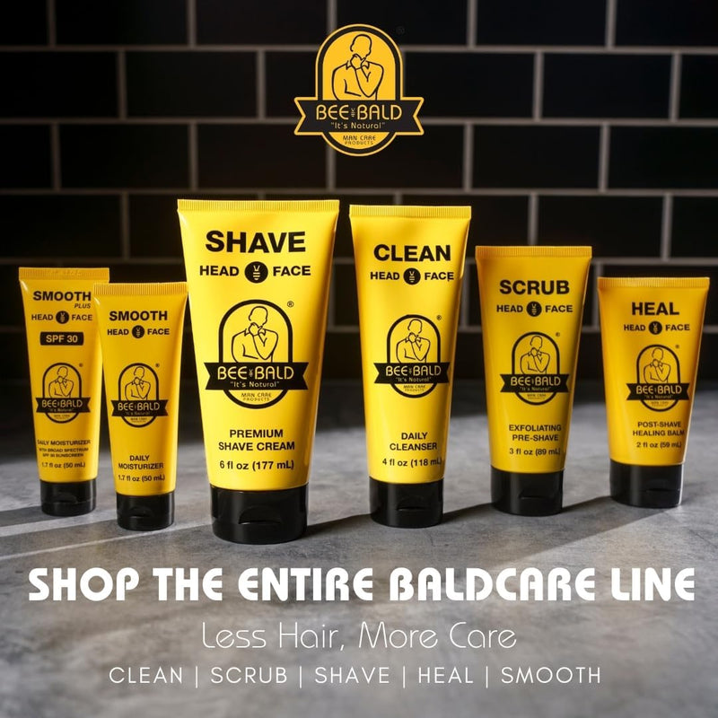 Bee Bald SCRUB Exfoliating Pre-Shave Provides a Deep Clean & removes pore clogging dirt, oil & dry, flaky skin. Prepares Your Skin for a Super Close Shave, 3 Fl Oz (Pack of 2) 3 Fl Oz (Pack of 2)