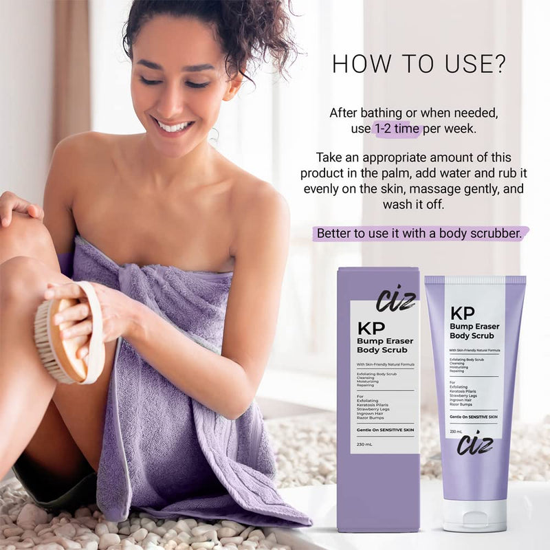 [Australia] - KP Bump Eraser Body Scrub: Exfoliating Keratosis Pilaris, Strawberry Skin Treatment - Smooths Rough, Bumpy, Dry Skin on Arms, Legs, Buttocks - KP Scrub Wash Helps Reduce Ingrown Hair Bumps 1 Pack 