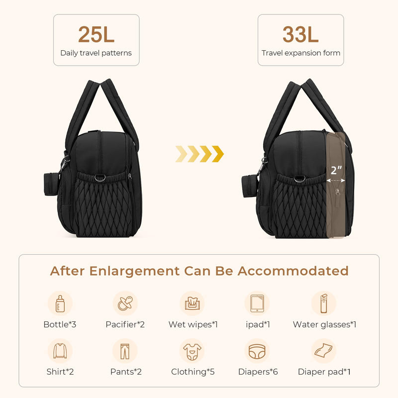 Telena Quilted Crossbody Bags for Women with Puffer Diaper Bag Totes