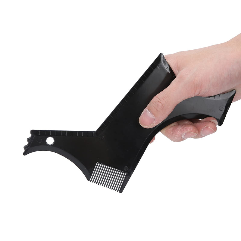 [Australia] - Beard Shaping Tools, Beard Shaping Stencil, Beard Styling Black Plastic Hairline Trimming Beard Beauty Stencil 