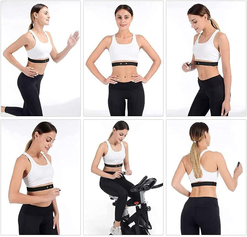 [Australia] - Heart Rate Monitor Pro Chest Strap Fits for Polar H10 H7 H1 Wahoo Tickr Garmin HRM Soft HR Sensor Medium Black 1 