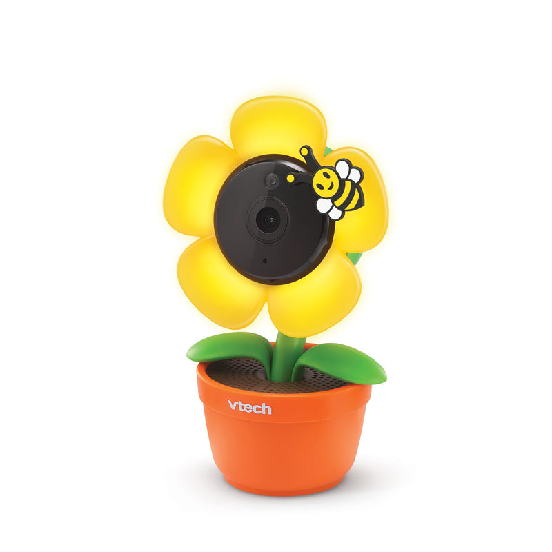 [Australia] - VTech RM9751 Yellow Daisy Smart Wi-Fi Baby Camera, iOS & Android Enabled, 1080p Full HD, Privacy Mode Cover, Night Light, Soothing Sounds & Lullabies, Two-way Intercom,Temperature Sensor, Night Vision 