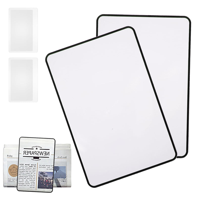 4 Pcs Page Book Magnifying Sheet 3X Handy Size Magnifier Bookmark Card Clear Lightweight Magnifier Flat Plastic Optical Fresnel Lens for People with Low Vision Seniors Reading Small Prints 4