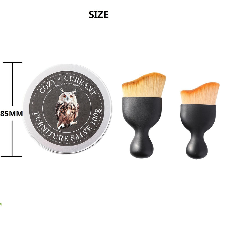 【1+2】 New Wise Upgrade Owl Furniture Salve for Leather Furniture Salve Leather Salve and Brush Universal Premium Leather Salve Best Furniture Salve for Wood and car leather care(1+2/set)