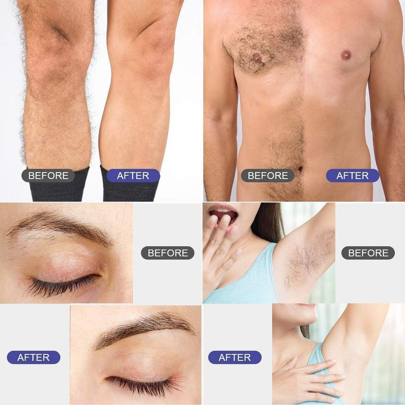 [Australia] - Wax warmer waxing set wax hair removal at home: wax machine 4 packs of wax beads and 30 wooden spatulas, wax hair removal face body women men black 100B 