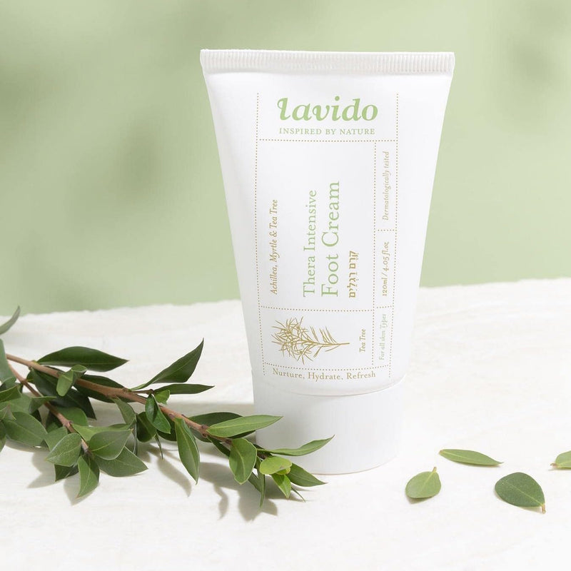 Lavido - Natural Thera Intensive Foot Cream | Treat, Deodorize + Condition Dry, Cracked Skin (4 oz | 120 ml)