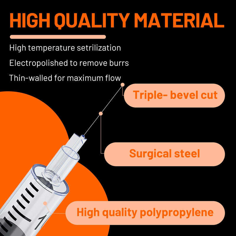 [Australia] - 0.5cc 30G 12.7mm Disposable Insulin Syringe, U-100 0.5ml 30 Gauge 1/2 Inch Insulin Syringes Individually Wrapped, Pack of 100 0.5cc-30G12.7mm100pcs 