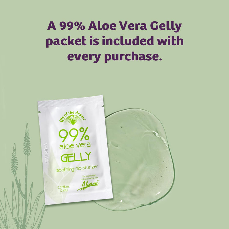 [Australia] - Lily of The Desert Aloe Vera Gel - Inner Fillet Filtered Aloe Vera Drink, Thicker Consistency,Digestive Enzymes for Gut Health, Stomach Relief, Wellness Glowing Skin 16 Fl Oz Gelly Sachet Included. 