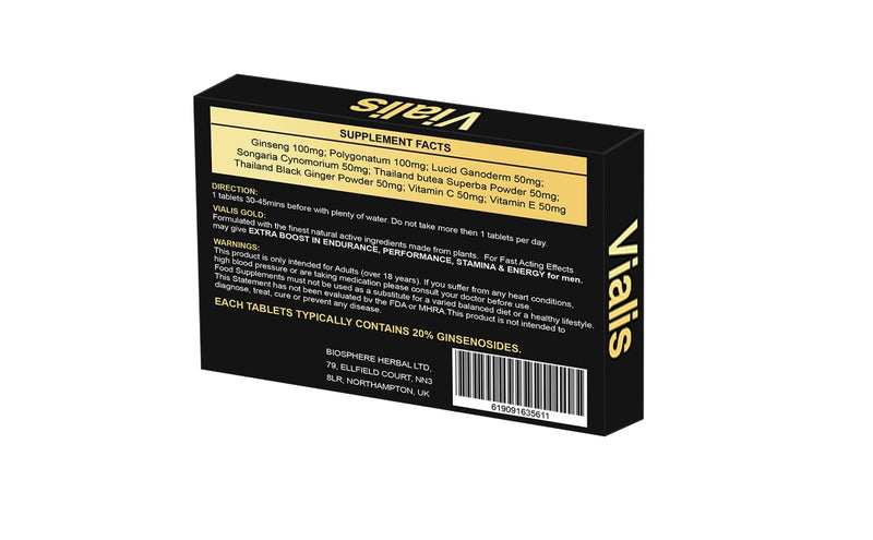 Gold NEW Formula | 500MG | Ginseng and Herbal Food Supplement for Men | The Most Effective| Natural | Powerful | and Fast Acting Libido Booster Food Supplement for Men | Pack of 10 Tablets.