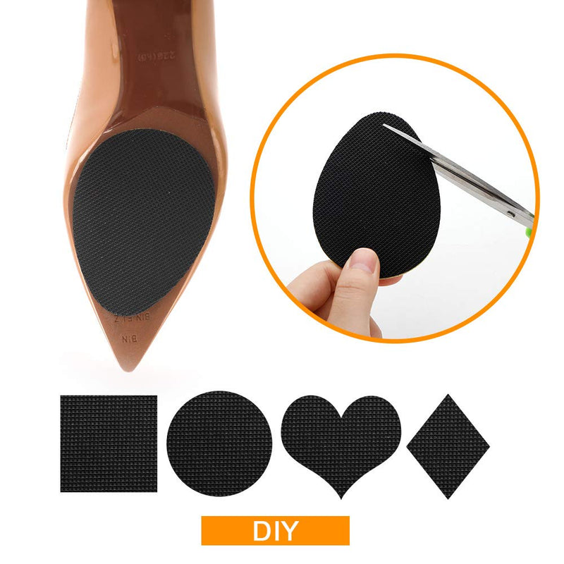 [Australia] - 12PCS Non-Slip Shoe Pads for Bottom of Shoes, Premium Rubber Self Adhesive Anti-Slip Shoe Grips Stickers, High Heels Non-Skid Sole Protector 12 Count (Pack of 1) Black 