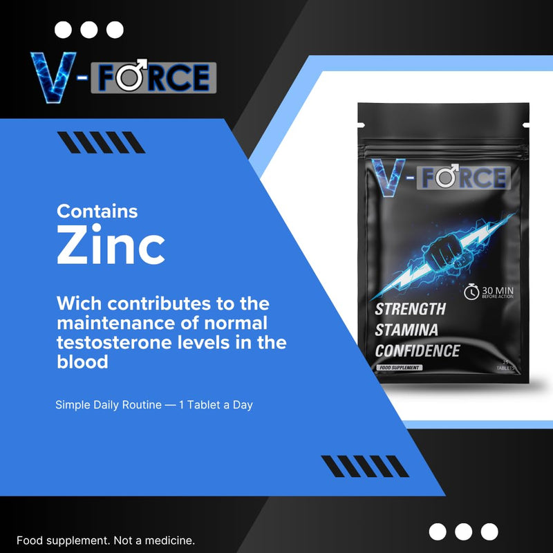 V-Force 25 Tablets – Botanical Formula for Active Lifestyles and Mental Performance – A Thoughtfully Blended Supplement with Plant-Based Ingredients for Busy Days