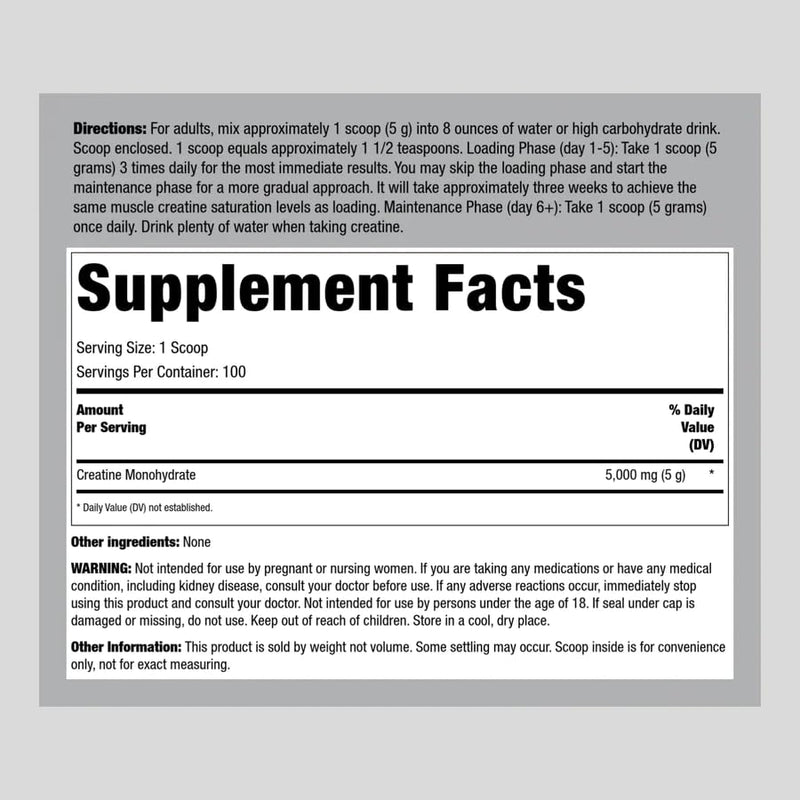 [Australia] - Fitness Labs German Creatine Monohydrate Powder | 1.1 lb | Creapure Fitness Supplement | 100 Servings 100 Servings (Pack of 1) 