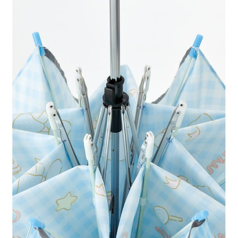 Skater CINNAMOROLL Character Rain Jacket for 43"-49" Height and Folding Umbrella 37" Set for Girls 5-7 Years Old Light Blue [from Japan]