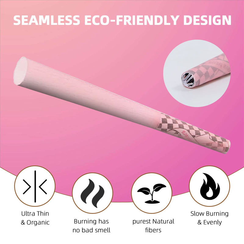 [Australia] - Pre Rolled Cones | 60 Pack Pink cones rolling papers | Classic King Size | Tips & Packing Tubes Included (60pcs) 60pcs 