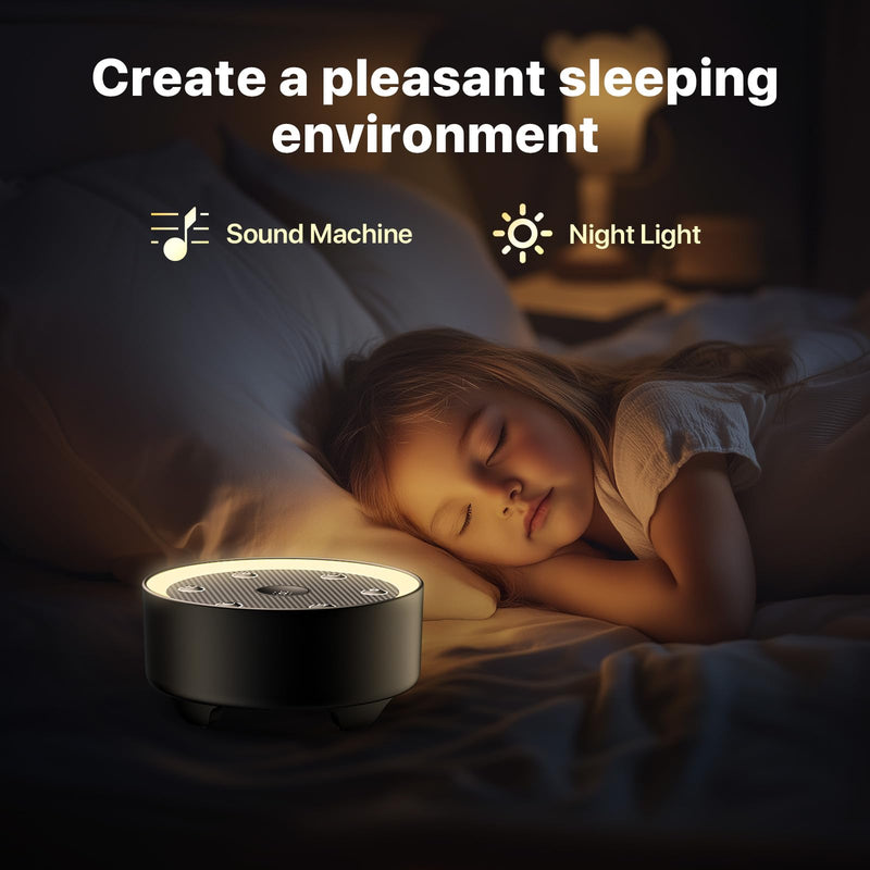 [Australia] - Sleep Sound Machine with White Noise, 24 Soothing Sounds & Max 8H Timer for Baby and Adult. Recessed Night Light Button, Dimmable Light, Plug in 