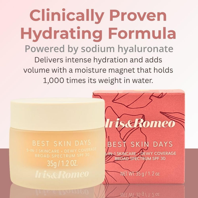 IRIS&ROMEO Best Skin Days SPF30 Whipped Tinted Moisturizer with Vitamin C + Hyaluronic Acid - Shade 3 - Light with Warm Undertones