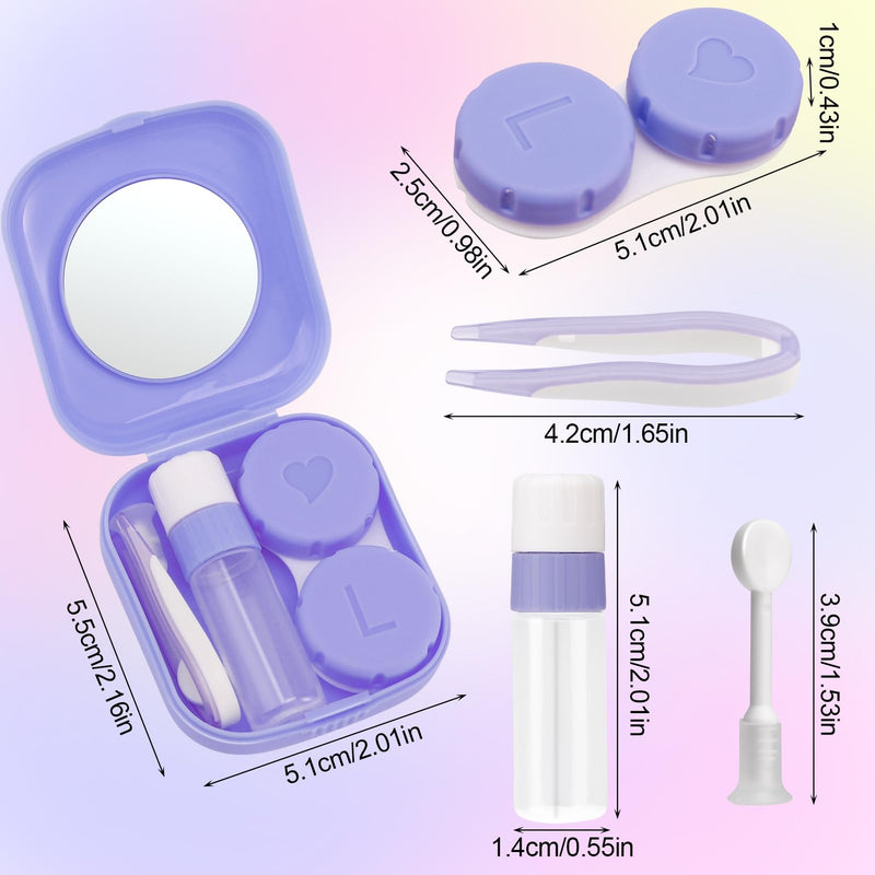 [Australia] - Yamitora Pack of 4 Portable Contact Lens Cases, Contact Lens Storage with Contact Lens Insertion Aid, Mirror - Contact Lens Case Contact Lens Cases for Travel, Home 