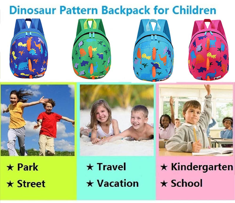 [Australia] - DB Dinosaur Toddler Mini Backpack with Leash, Children Kids Baby Harness Bookbag (Deep Blue) Deep Blue 