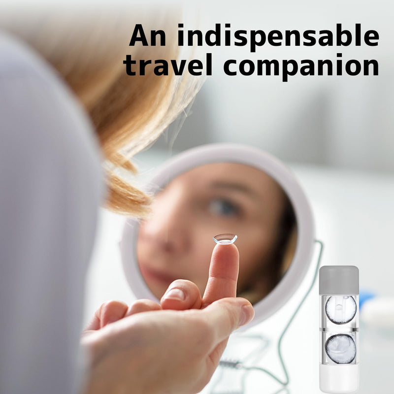 [Australia] - Yewseas 4 PCS Contact Lens Case Travel Set for Hard Lenses, Portable Lens Case with Cleaning Container for Home and Travel, Compact Storage in Pink, White, Blue and Green 