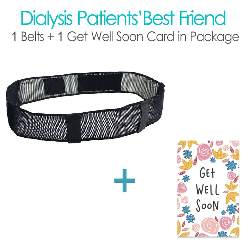 [Australia] - Peritoneal Dialysis Belt Breathable Mesh PD Catheter Holder Belt for Secure Stomach Abdominal Feeding Peg G J Tube Supplies Patients Women Men Adults Black, Medium Medium (Pack of 1) 