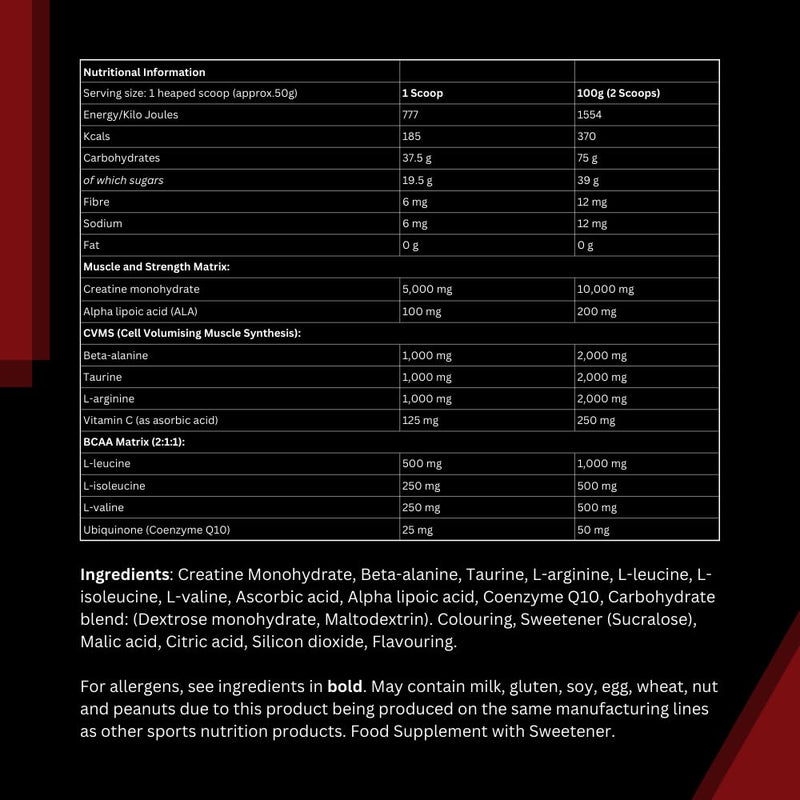 Creatine Monohydrate CREA SRA 1.4kg, Forest Fruit Flavour, Muscle Recovery and Strength Building