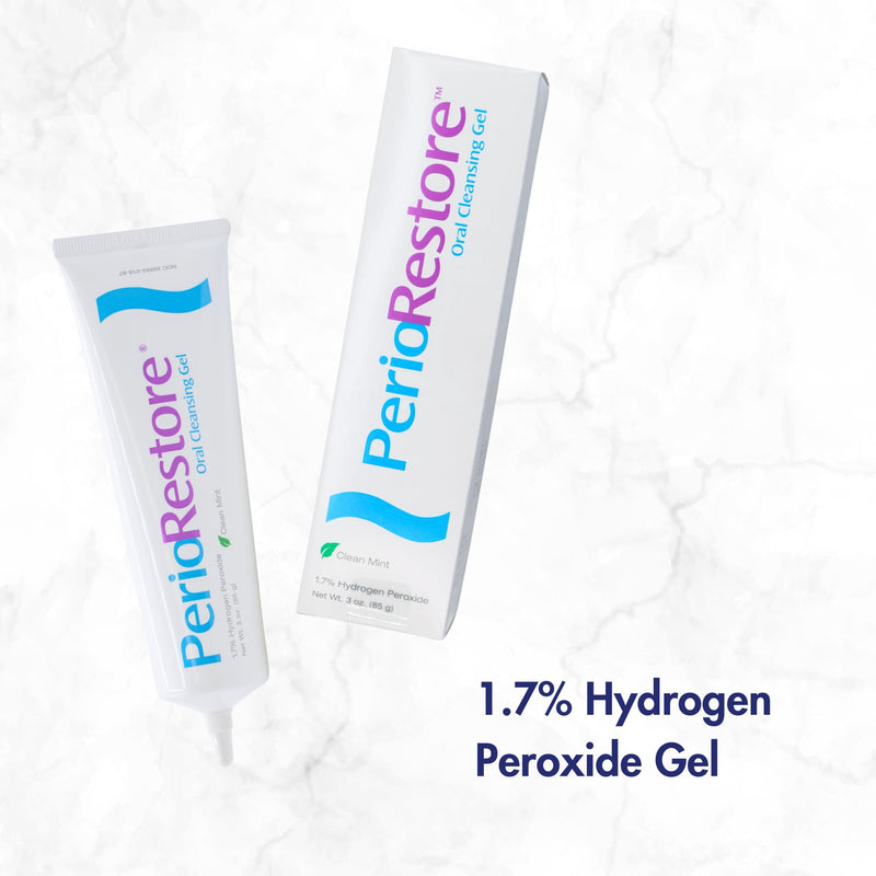 PerioRestore Toothpaste, Periodontal Treatment & Teeth Whitening Gel, Mint, 3 oz | 1.7% Hydrogen Peroxide Formula, Professional-grade, 1 Tube, Trays Not Included, Promote Teeth Whitening, At-home Oral Care
