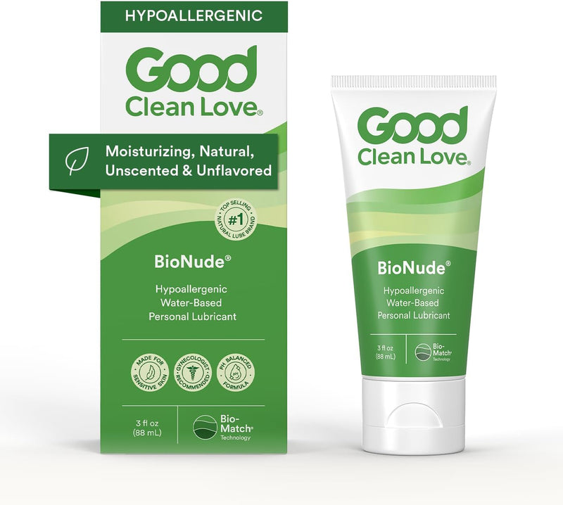 Good Clean Love BioNude Ultra Sensitive Personal Lubricant, Water-Based & Hypoallergenic Lube, Unscented Intimate Wellness Gel for Men & Women, 3 Oz 3 Fl Oz (Pack of 1)