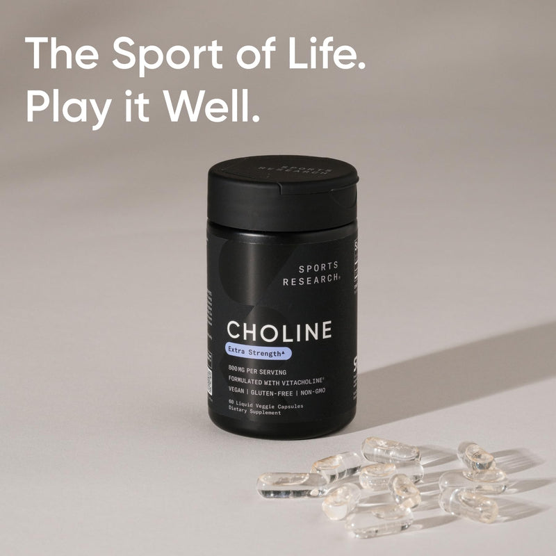 [Australia] - Sports Research¬Æ Extra Strength Choline 800 mg - Essential Nutrient Featuring VitaCholine¬Æ for Focus Support - Vegan Certified ¬∑ Non-GMO ¬∑ Gluten Free - 60 Liquid Capsules 