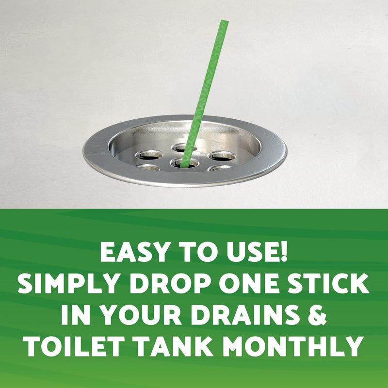 [Australia] - Green Gobbler Drain Cleaner & Deodorizer FRESH SCENT Sticks for Toilet Tanks, Sinks, Bathtub Drains, Washing Machine Drains and Garbage Disposals - 24 Pieces 12 Count (Pack of 2) 